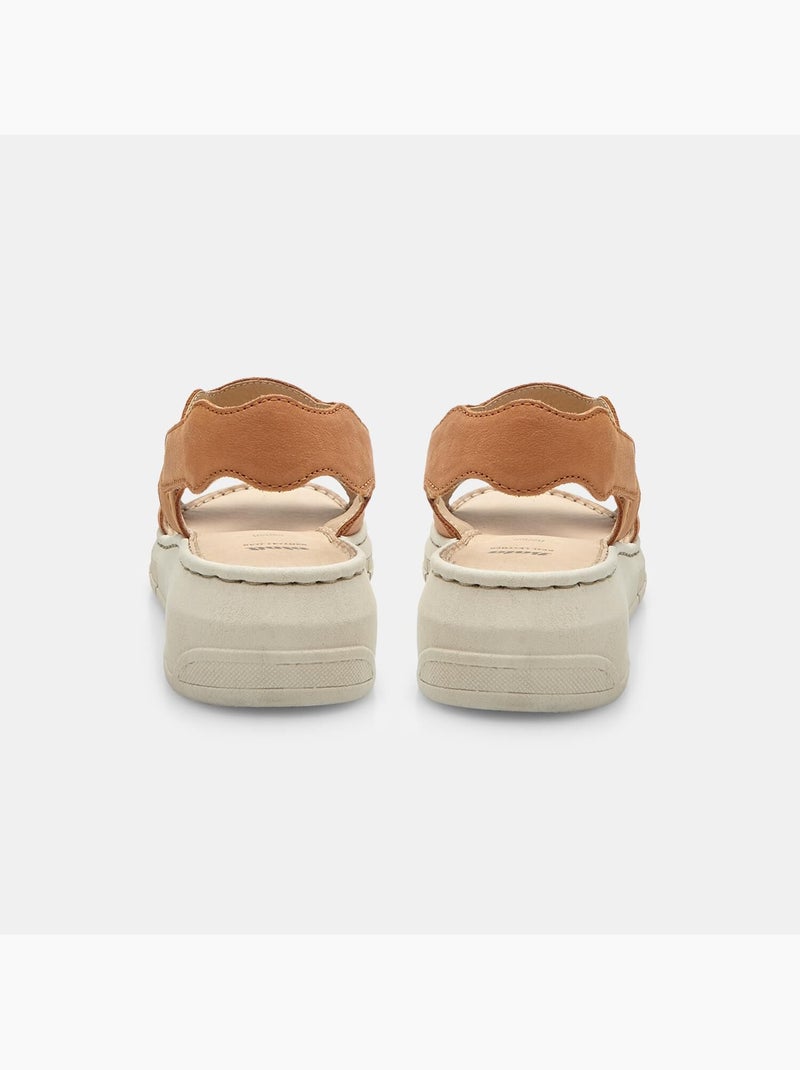 Sandales en cuir avec plateforme BATA Bronze - Kiabi