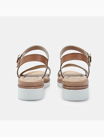 Sandales en cuir avec plateforme BATA