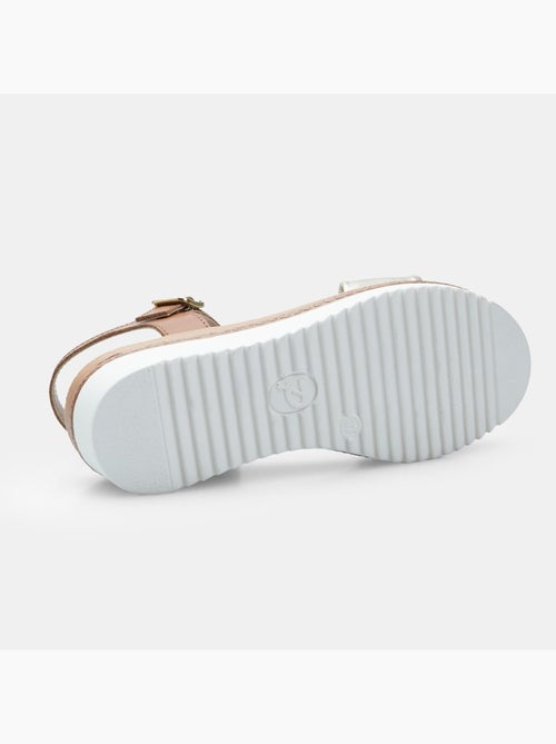 Sandales en cuir avec plateforme BATA - Kiabi