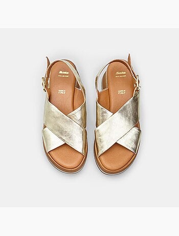 Sandales en cuir avec plateforme BATA