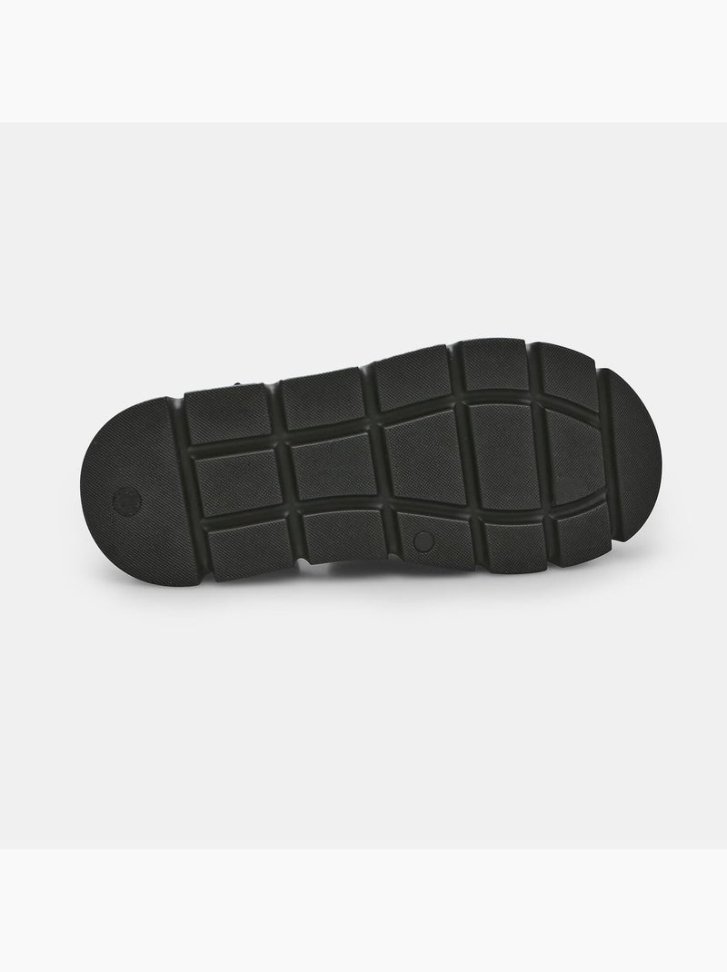 Sandales en cuir avec plateforme BATA Noir - Kiabi