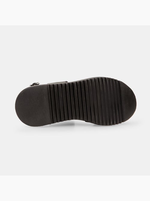 Sandales en cuir avec platform 5 cm BATA - Kiabi