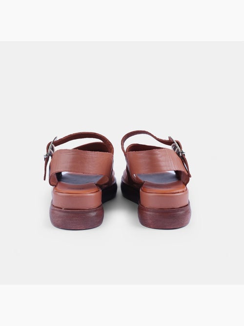 Sandales en cuir  avec talon BATA - Kiabi