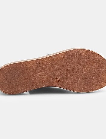 Sandales en cuir avec talon BATA