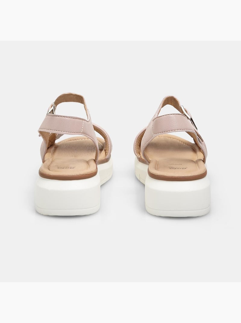 Sandales en cuir BATA Beige - Kiabi