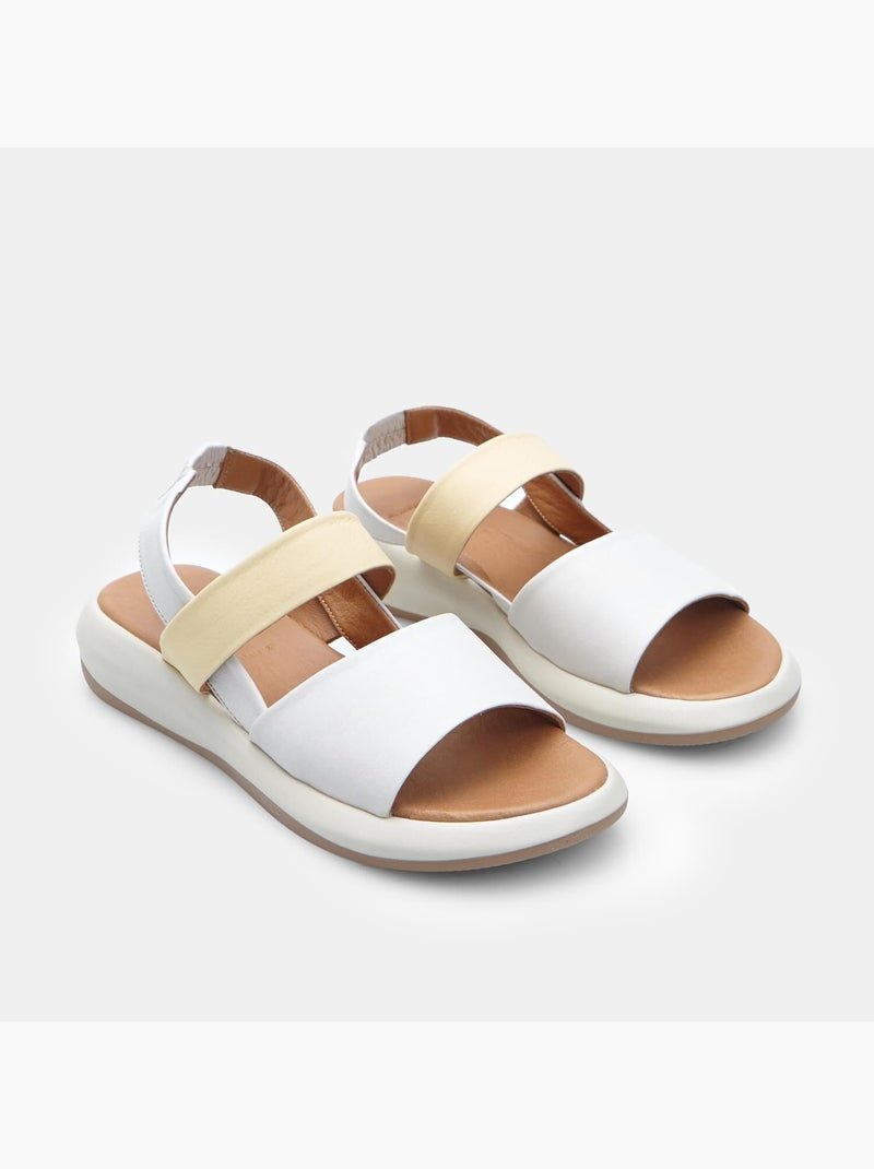 Sandales en cuir BATA Beige - Kiabi
