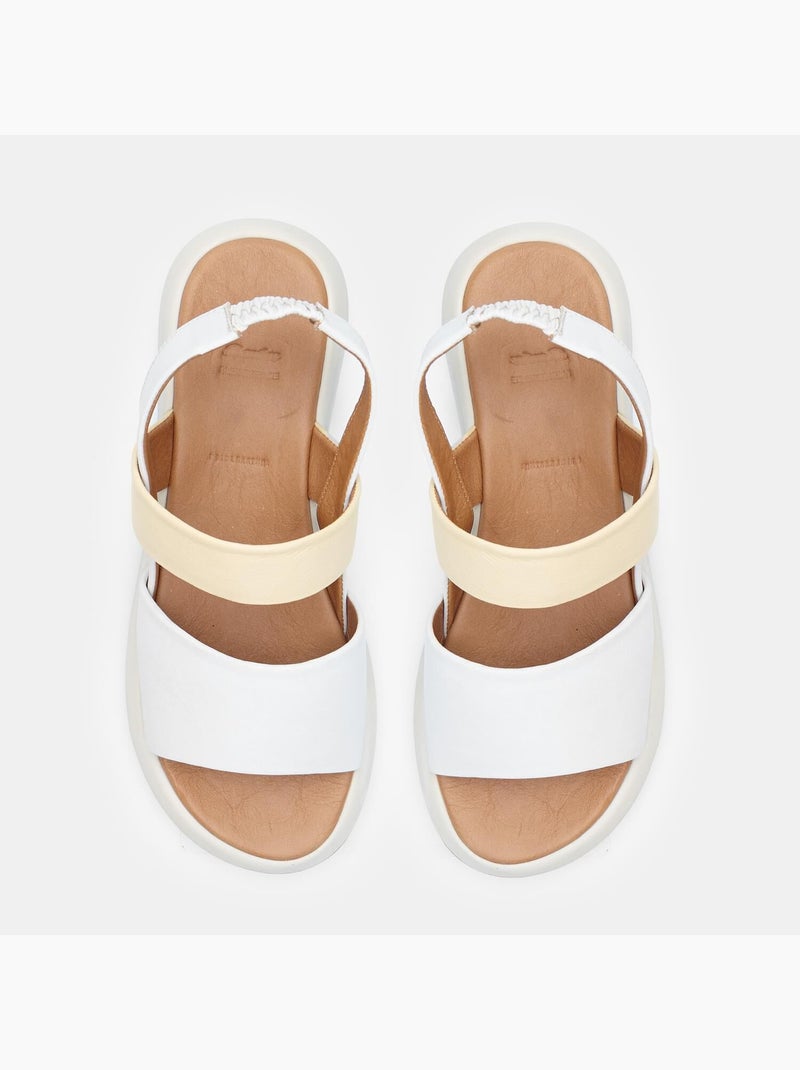 Sandales en cuir BATA Beige - Kiabi