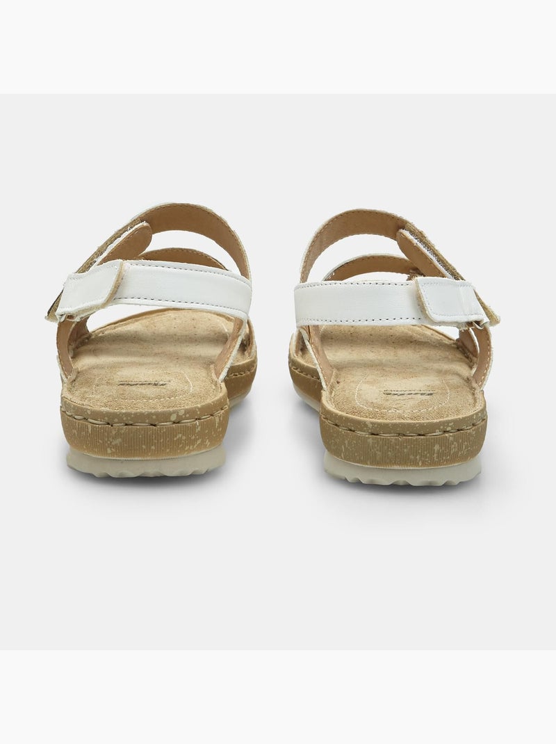 Sandales en cuir BATA Blanc - Kiabi