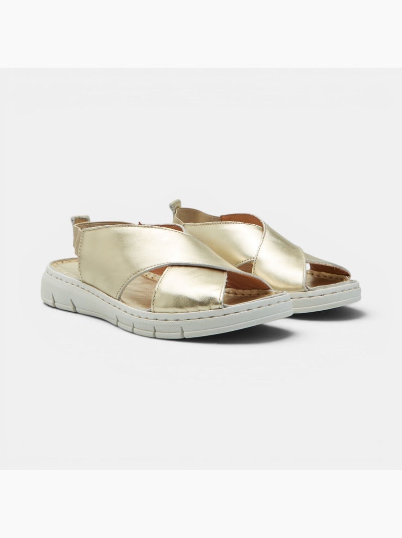 Sandales en cuir BATA  confortables Gris - Kiabi