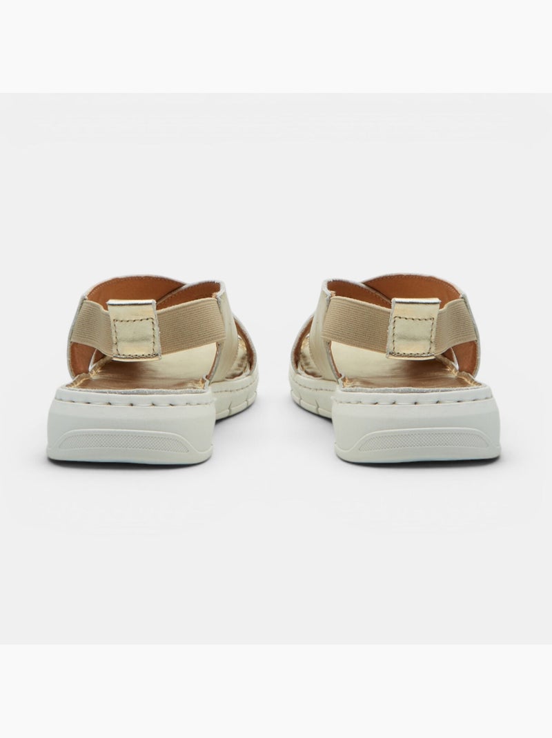 Sandales en cuir BATA  confortables Gris - Kiabi