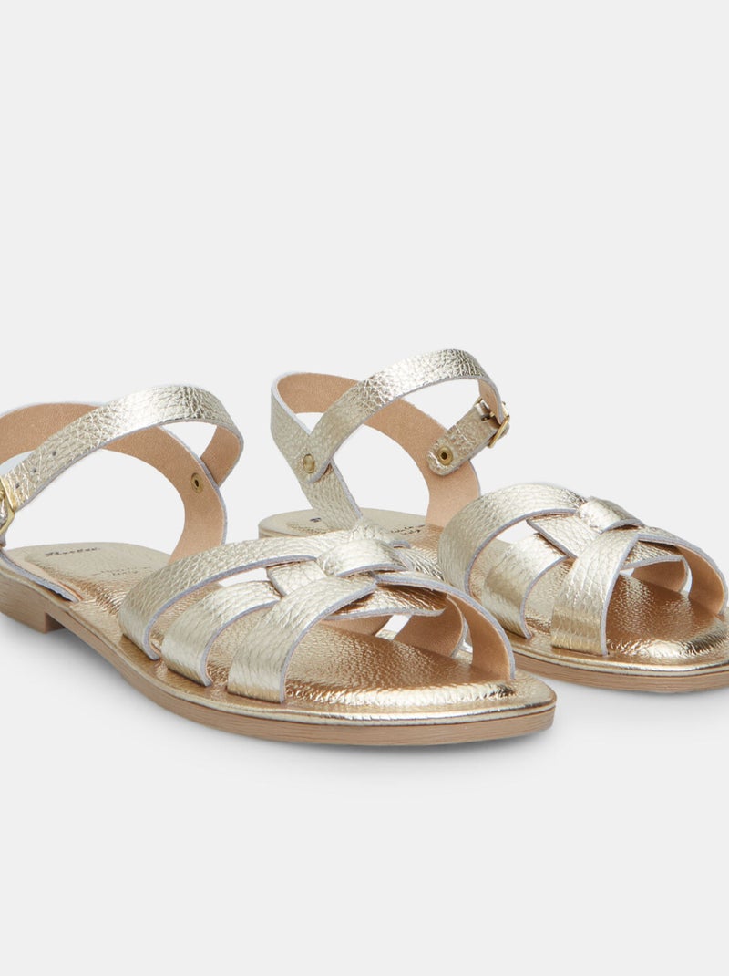 Sandales en cuir BATA Doré/or - Kiabi