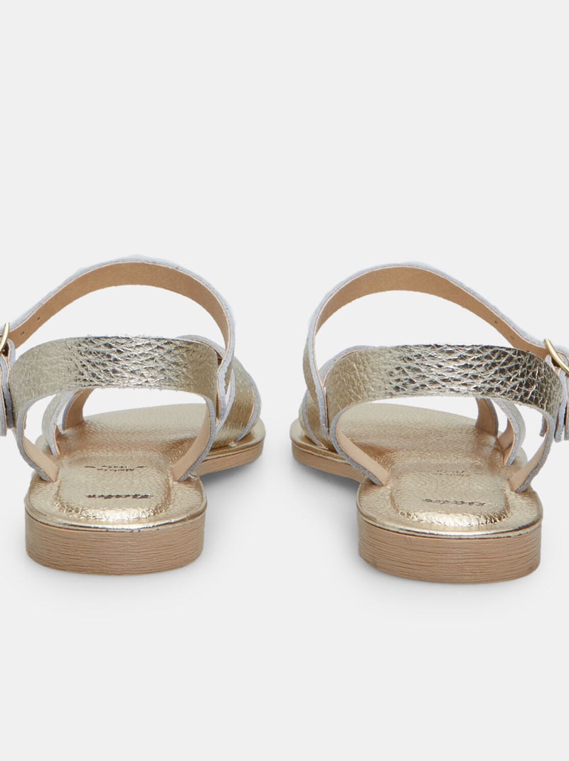 Sandales en cuir BATA Doré/or - Kiabi