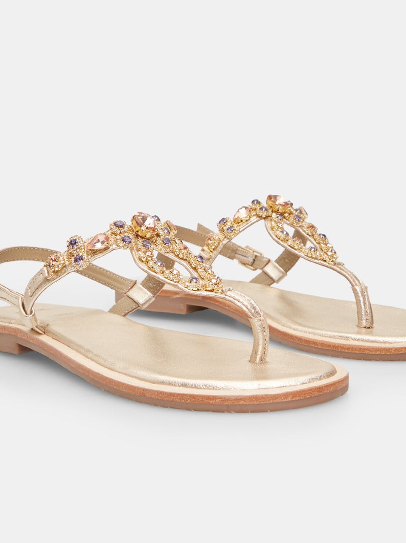 Sandales en cuir BATA Doré/or - Kiabi