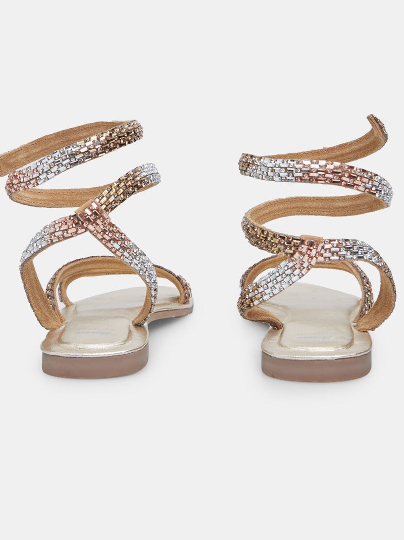 Sandales en cuir BATA Doré/or - Kiabi