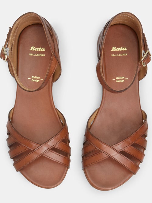 Sandales en cuir BATA - Kiabi
