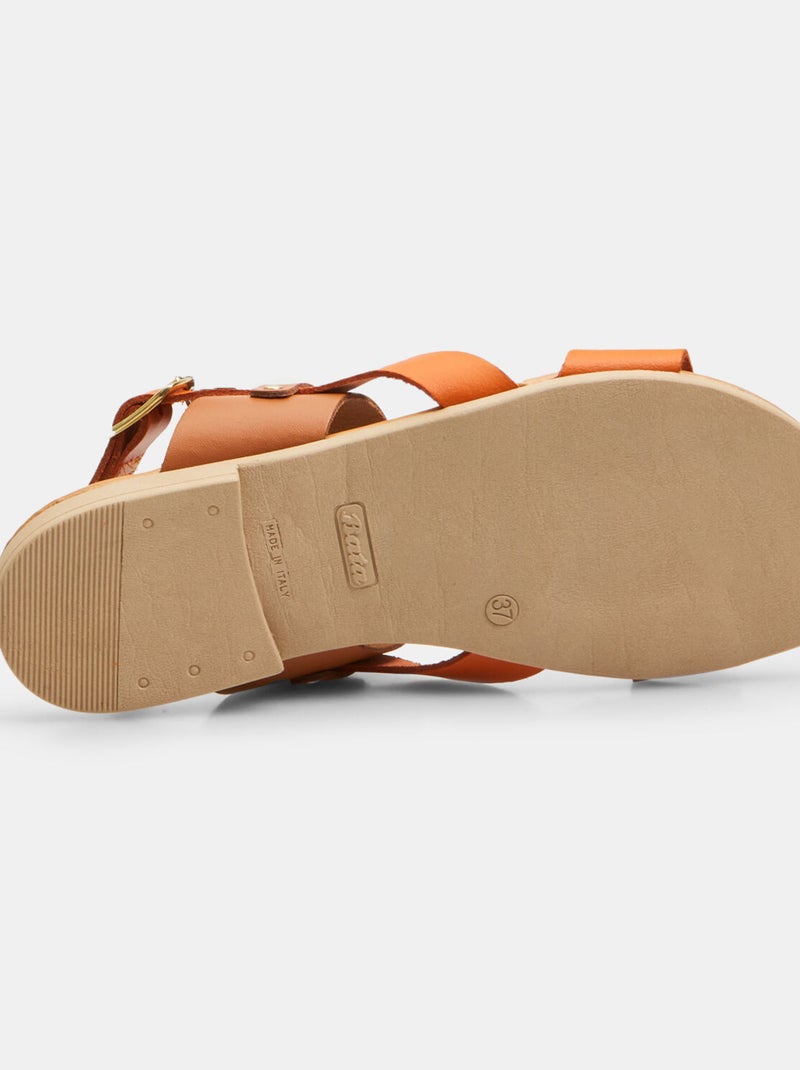Sandales en cuir BATA Marron - Kiabi
