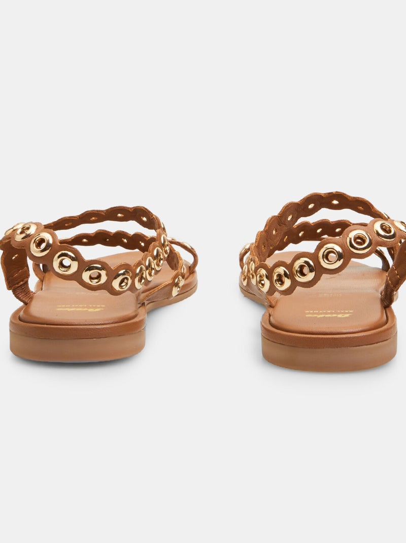 Sandales en cuir BATA Marron - Kiabi