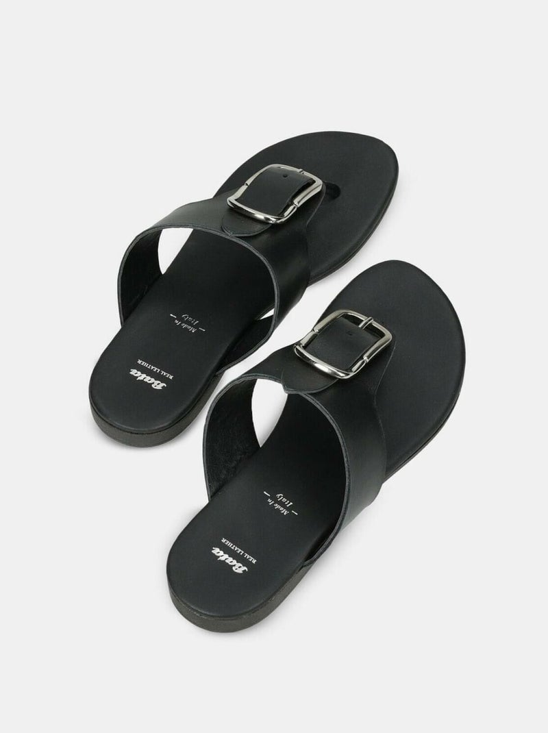 Sandales en cuir BATA Noir - Kiabi
