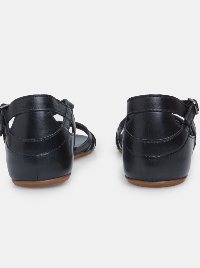 Sandales en cuir BATA Noir - Kiabi