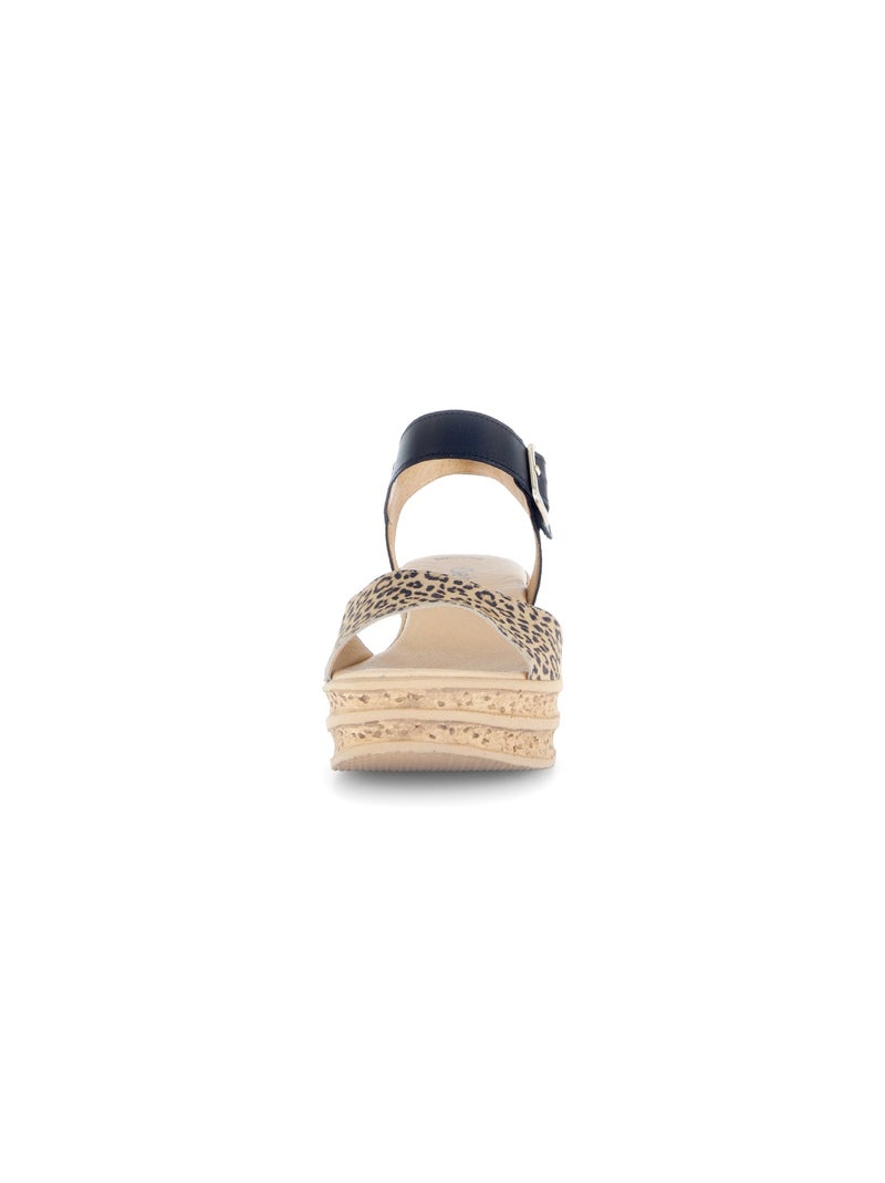 Sandales  en cuir Beige - Kiabi