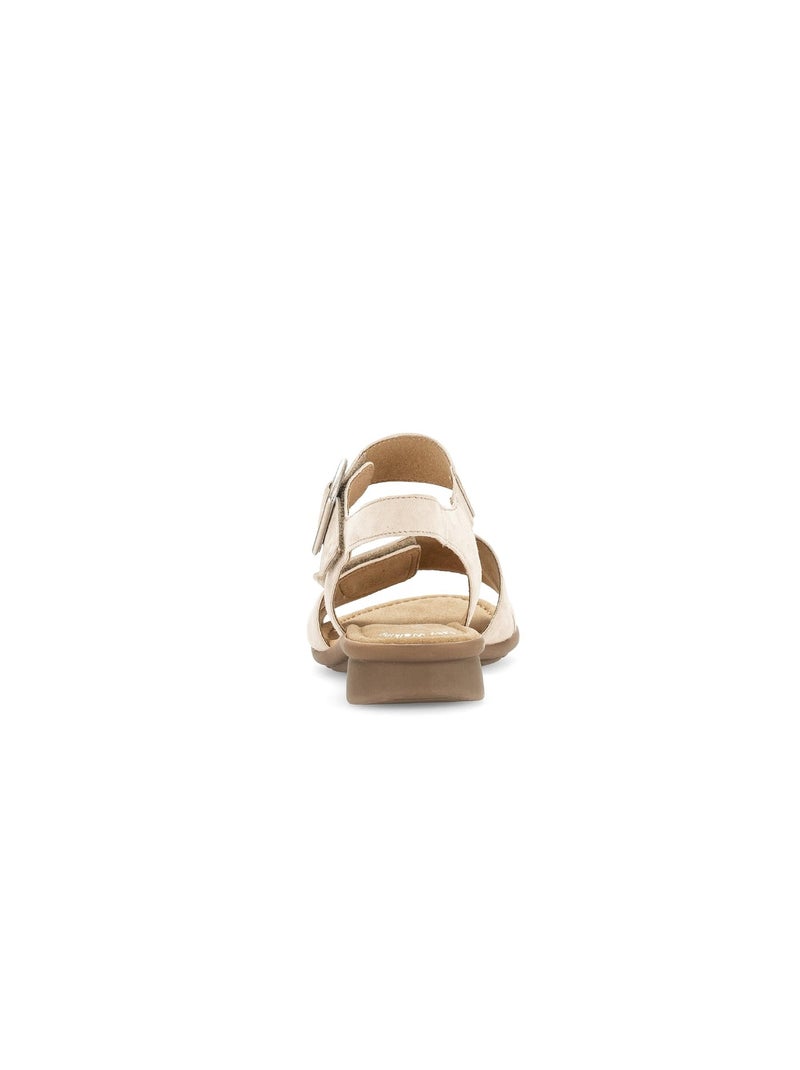 Sandales  en cuir Beige - Kiabi