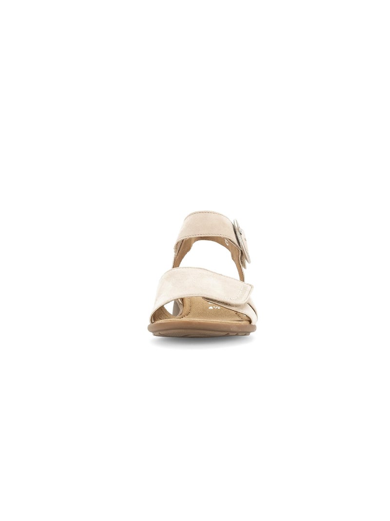 Sandales  en cuir Beige - Kiabi