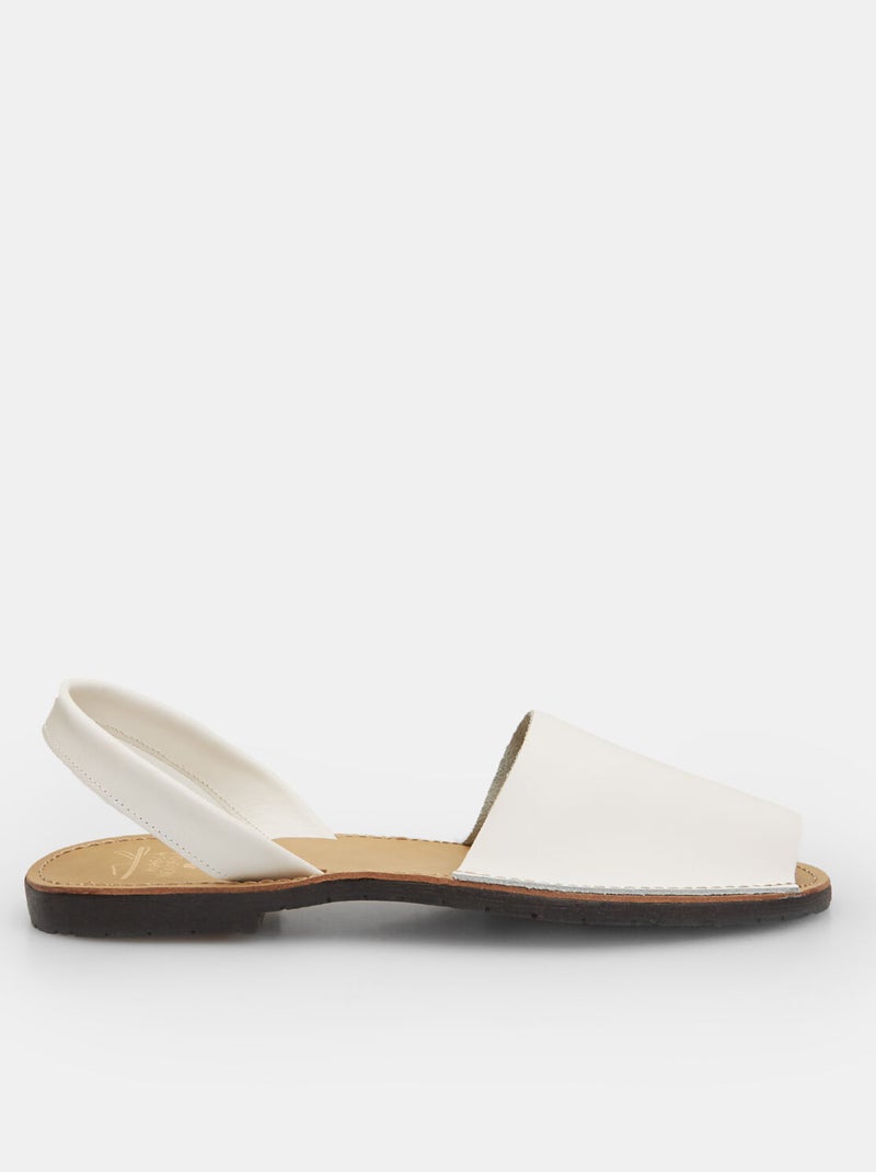 Sandales en cuir Blanc - Kiabi