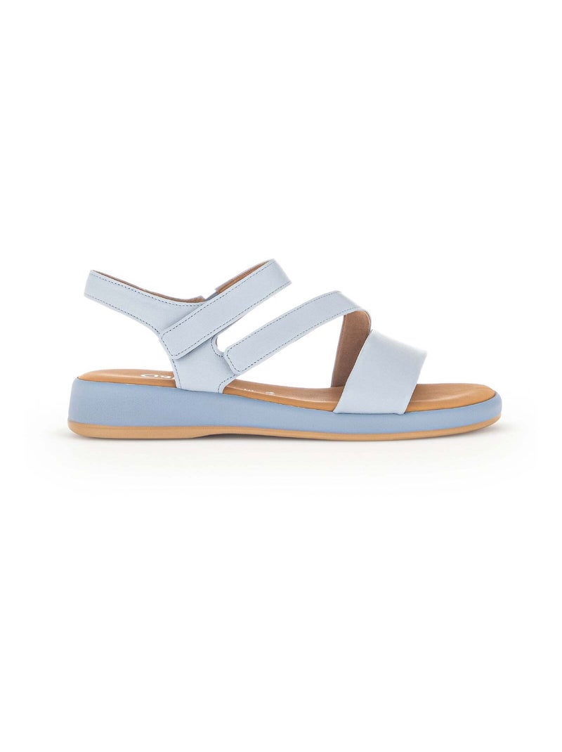 Sandales  en cuir Bleu - Kiabi