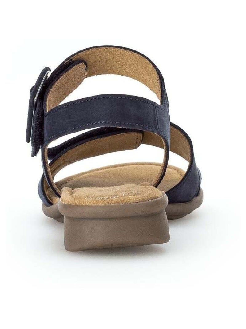 Sandales  en cuir Bleu - Kiabi