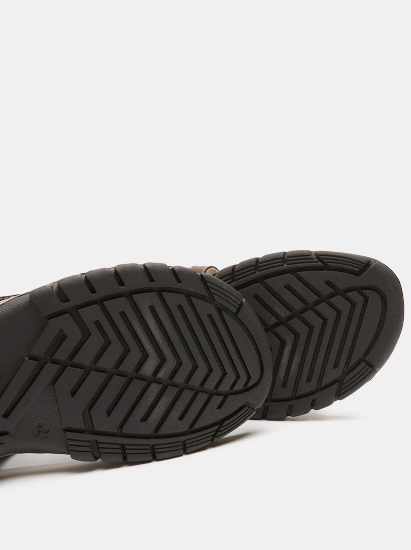 Sandales en cuir Bronze - Kiabi