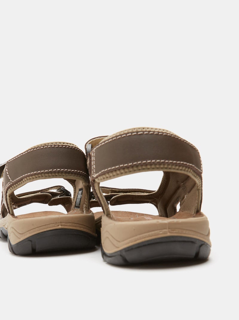 Sandales en cuir Bronze - Kiabi