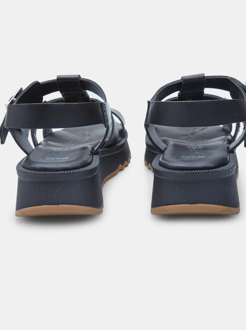 Sandales en cuir comfortables avec plateforme BATA - Kiabi