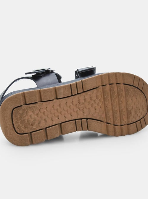 Sandales en cuir comfortables avec plateforme BATA - Kiabi