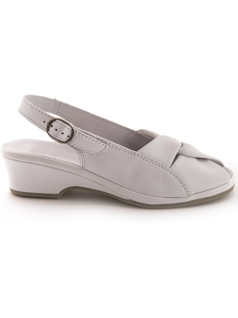 Sandales en cuir extra-larges - PEDICONFORT Blanc Blanc - Kiabi