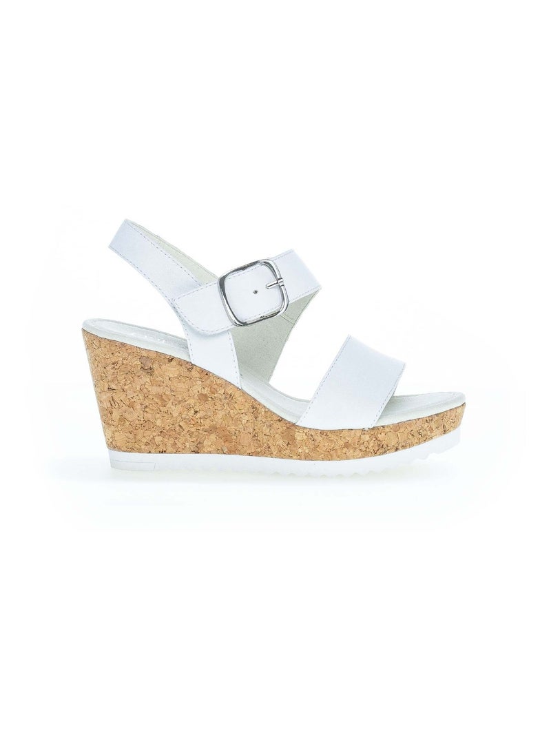 Sandales  en cuir Gabor Blanc - Kiabi