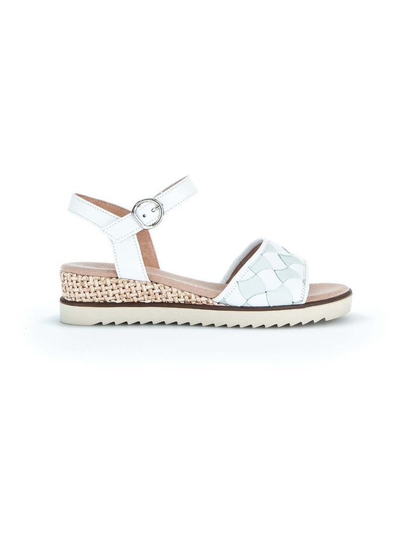 Sandales  en cuir Gabor Blanc Vert - Kiabi