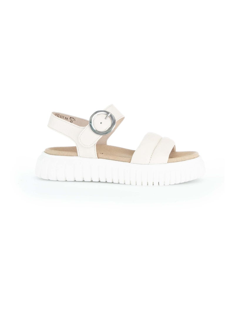 Sandales  en cuir Gabor Ecru - Kiabi