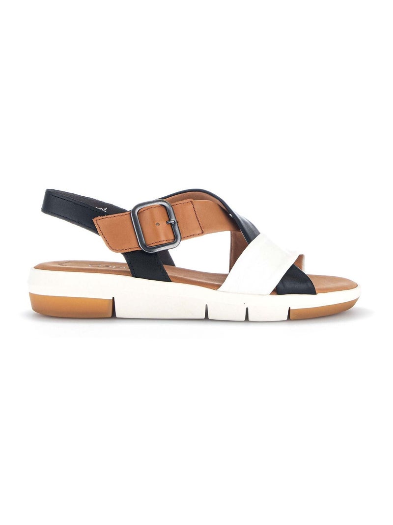 Sandales  en cuir Gabor Noir Noir - Kiabi