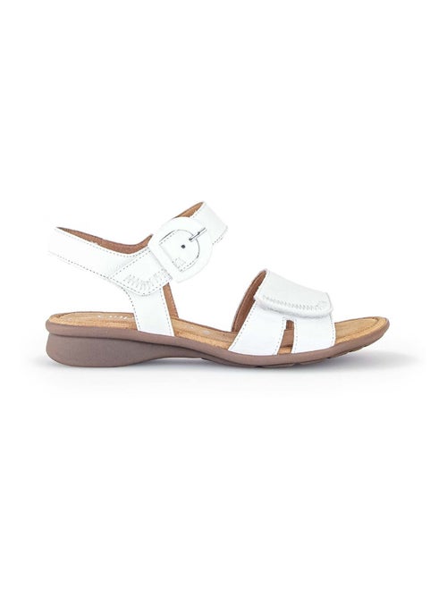 Sandales  en cuir grainé - Kiabi