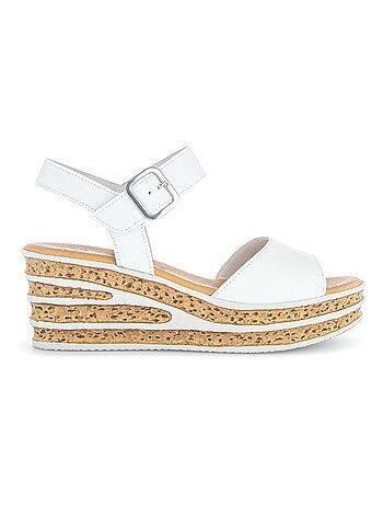 Sandales en cuir grainé