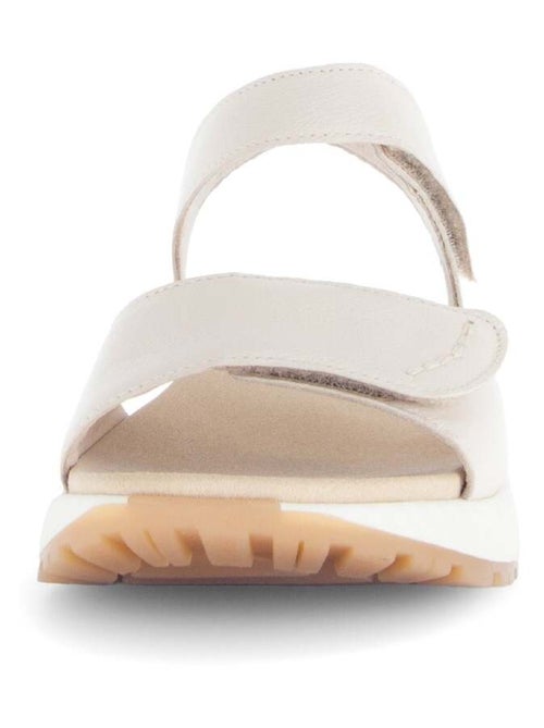 Sandales  en cuir imprimé - Kiabi