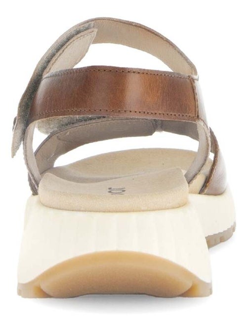 Sandales  en cuir lisse - Kiabi