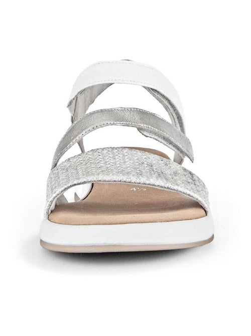 Sandales  en cuir lisse - Kiabi