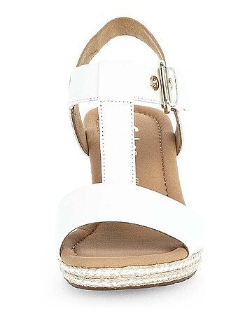 Sandales en cuir lisse