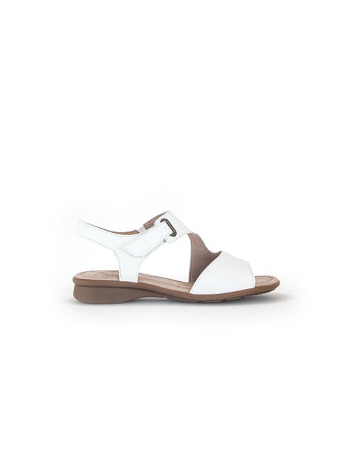 Sandales  en cuir lisse - Kiabi