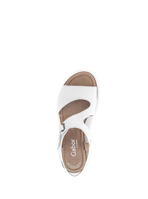Sandales  en cuir lisse - Kiabi