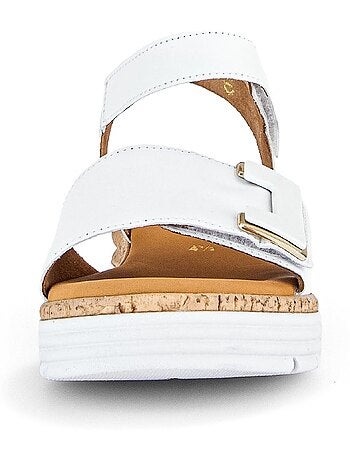 Sandales en cuir lisse