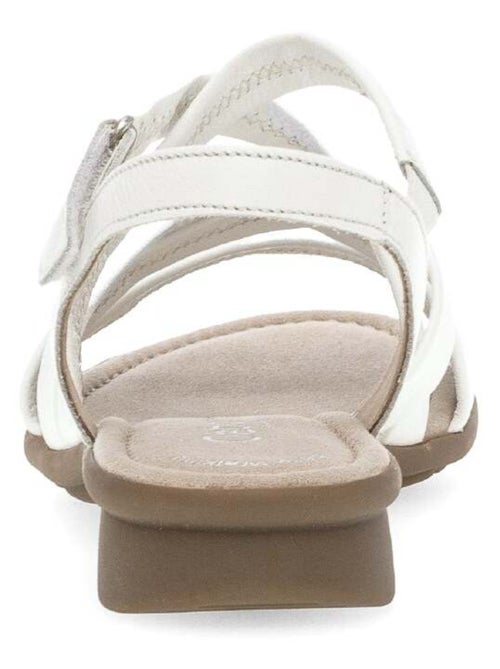Sandales  en cuir lisse - Kiabi