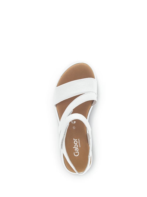 Sandales  en cuir lisse - Kiabi
