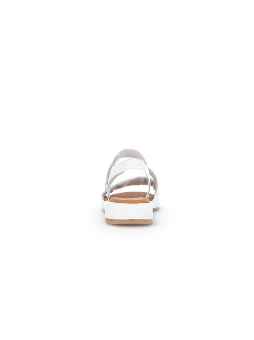 Sandales  en cuir lisse - Kiabi